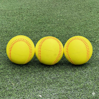 TruFlight AceBallz set of 3 softballs on field grass