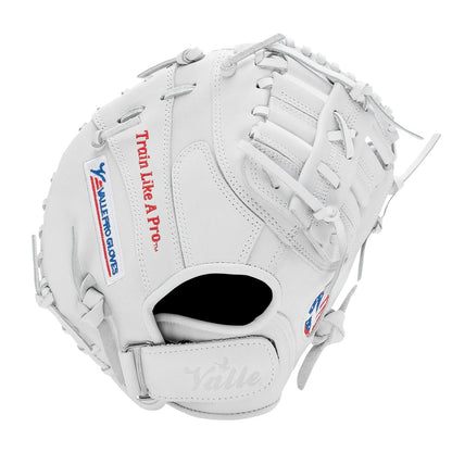 Valle Eagle 11S first base training mitt, back of the hand with the wrist opening