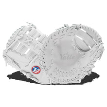 Valle Eagle 11S first base training mitt, palm and back sides shown together