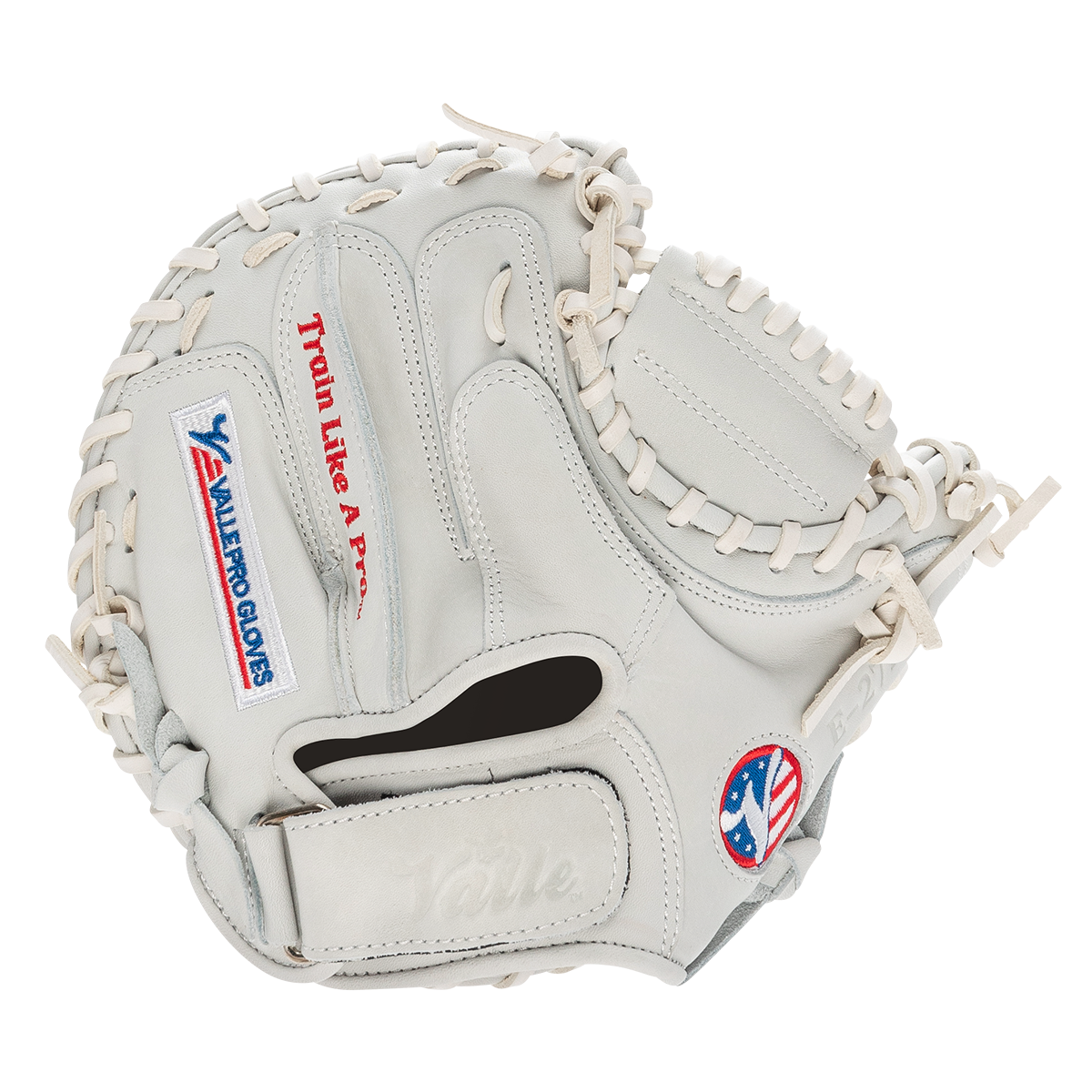 Valle Eagle 27HW 27 inch catchers training mitt with a half web, back view