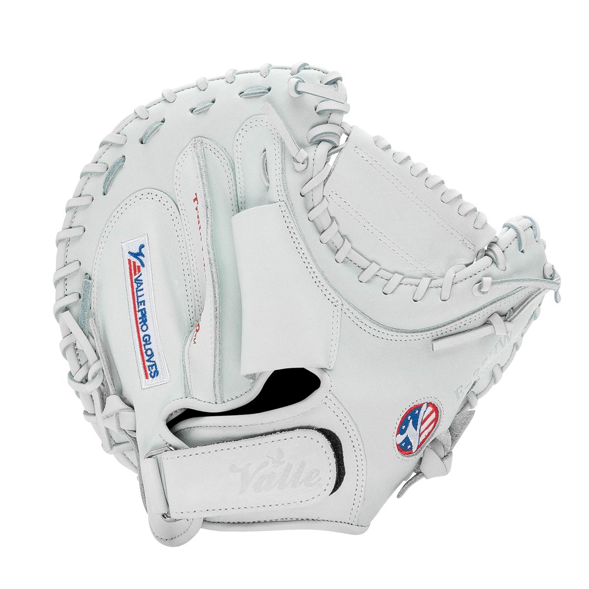 Valle Eagle 32HW 32 inch catchers training mitt with a half web, back view