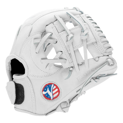 Valle Eagle 975S infield training glove, seen from the thumb side with the Valle patch