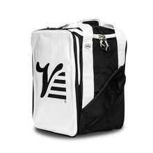 Black Valle Eagle Ball Bag standing upright with the white Valle V logo panel and side fungo sleeve