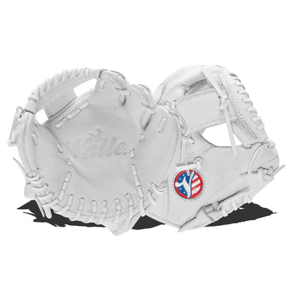 Valle Eagle K47 infield training glove, palm and back sides shown together