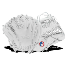 Valle Eagle Pro 1050 10.5 inch outfield training glove in white Japanese kip leather, right hand throw