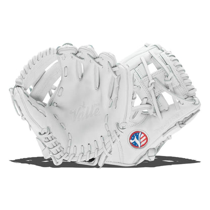 Valle Eagle Pro 975WT weighted 9.75 inch infield training glove in white Japanese kip leather