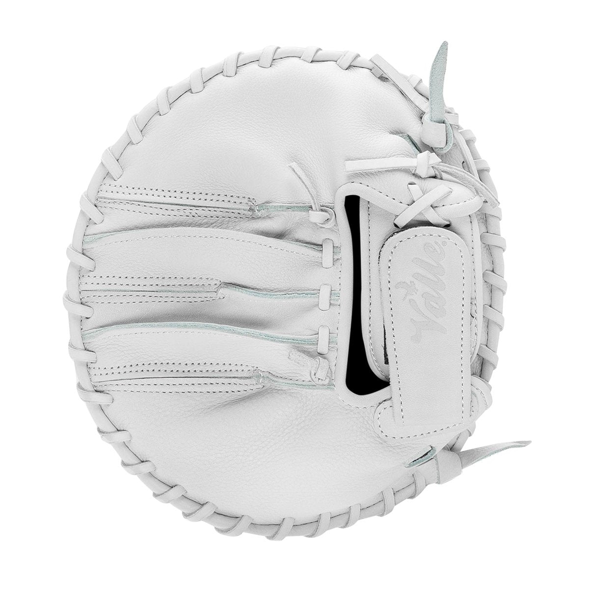 Valle Eagle Switch pancake training glove, back with the finger strap and wrist strap