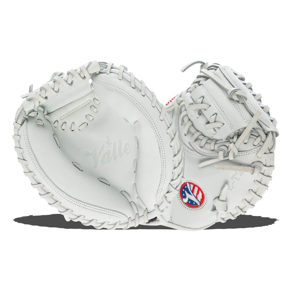 Valle Eagle T25 catcher's training mitt, palm and back sides shown together