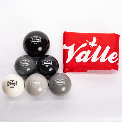Valle throwing plyo balls, the six weighted set