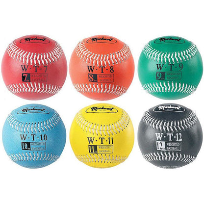 Weighted Baseball Set with Leather Cover 7oz to 12oz